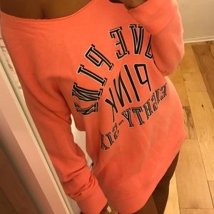 Pink Off the shoulder sweatshirt